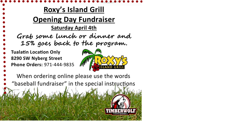 Roxy's Opening Day Fundraiser